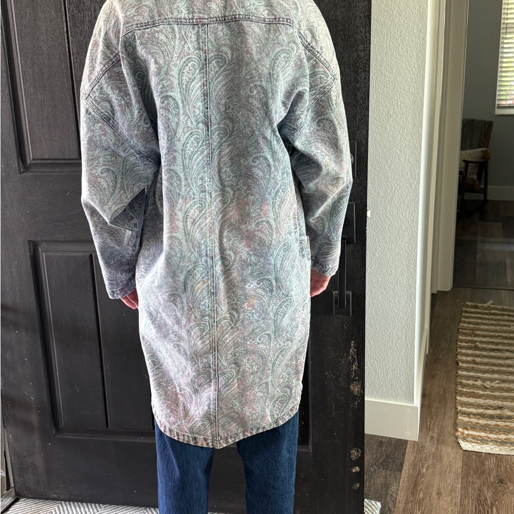 Women’s Vintage 80’s Paisley denim Coat
